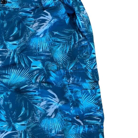 Reel Legends Blue Cargo Style Swim Trunks, Size 2XL - Picture 2 of 6